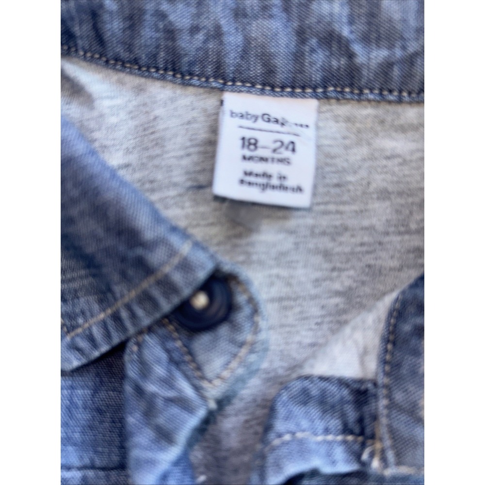 Baby gap boys 18–24 months denim shirt jacket lined - Picture 3 of 5